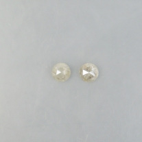 Diamantrose grau, Paar ca.6,4mm