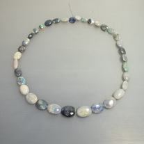 Opal Nuggetkette ca.9,5-15mm